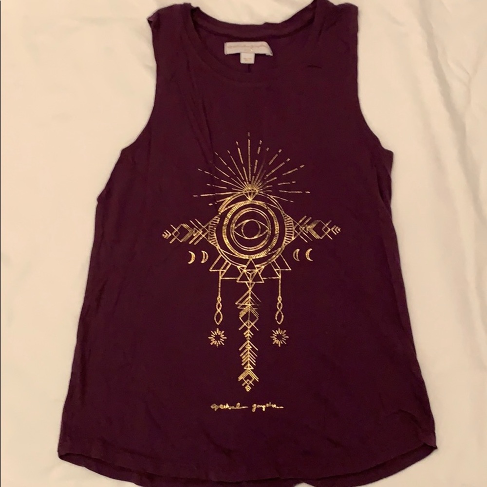 Spiritual Gangster tank. Burgundy/purple.
